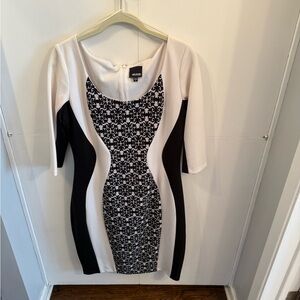 Melrose  Women's Shaping Black and White Dress